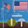 30 ft. Aluminum Flagpole with US Flag and Ball