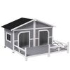 Dog House- Gray, White