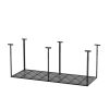 3x8 Overhead Garage Storage Rack, Heavy Duty Adjustable Ceiling Mounted Storage Racks, 750LBS Weight Capacity, Black