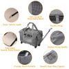 Cat Dog Carrier with Wheels Airline Approved Rolling Pet Carrier with Telescopic Handle Shoulder Strap