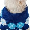 Argyle Style Ribbed Fashion Pet Sweater